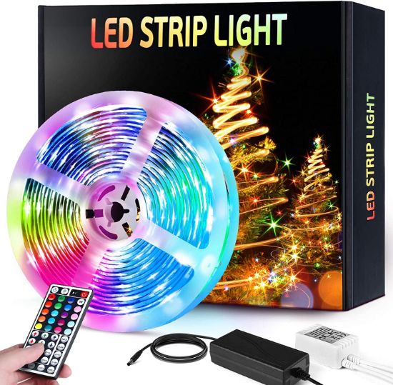 Led Strip Lights, HOKEKI Neon Lights, Led Lights for tv, Lights forbedroom, 16.4in Smart Lamp, with Remote Control, 7 Lighting Effects, with Waterproof Design, Suitable ForTv, Party, Home Decoration