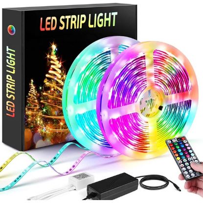 Led Strip Lights, Neon Lights, Led Lights for tv, Lights forbedroom, 16.4ft Smart Lamp, with Remote Control, 7 Lighting Effects, with Waterproof Design, Suitable ForTv, Party, Home Decoration