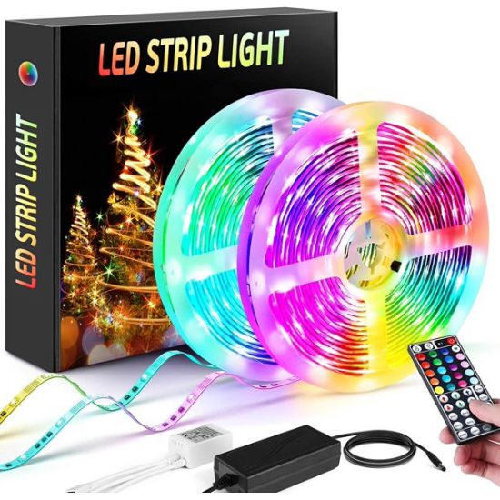 Led Strip Lights, Neon Lights, Led Lights for tv, Lights forbedroom, 16.4ft Smart Lamp, with Remote Control, 7 Lighting Effects, with Waterproof Design, Suitable ForTv, Party, Home Decoration