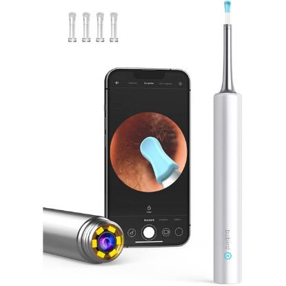 Ear Cleaner, Ear Wax Removal Tool Wireless Otoscope with 1080P HD Waterproof Digital Endoscope with 6 LED Light, Mom Gadgets for Baby Ear Cleaner Checking