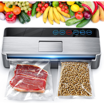 Vacuum Sealer Machine, Full Automatic Food Sealer (95Kpa), vacuum sealers bags for food Air Sealing System for Food Sealer Dry, Moist Food Preservation Modes, Lab Tested, LED Indicator Lights